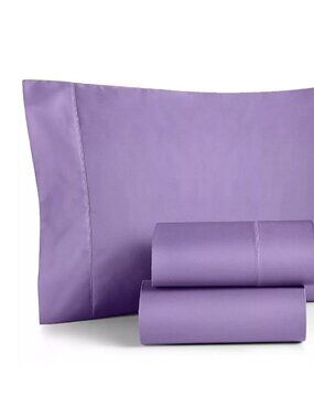 new AMETHYST Charter Club 550TC 100% Cotton TWIN XL Dorm Sheet Set fits 17" deep